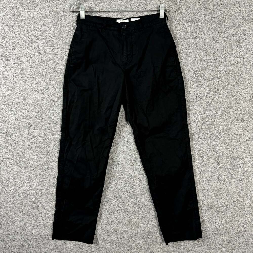 Billy Reid Women's Size 0 Black Cotton Slim Leg Chino Pants